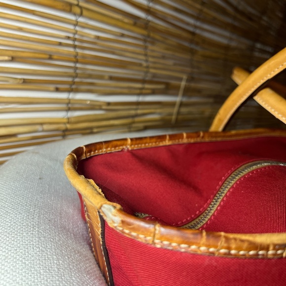 🍎Coach Red and Tan Large vintage travel Tote Bag🍎 - Picture 7 of 10